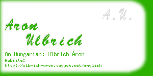 aron ulbrich business card